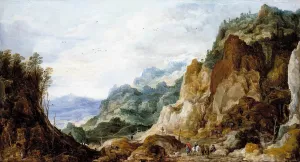 Mountainous Landscape by Joos De Momper Oil Painting