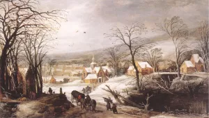 Winter Landscape by Joos De Momper Oil Painting