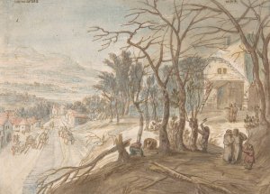 Allegory of the Months February and March by Joos De Momper The Younger Oil Painting