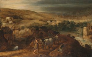 Hercules Steals the Oxen of Geryon by Joos De Momper The Younger Oil Painting