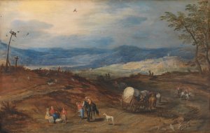 Landscape with a Road Leading Past a Place of Execution by Joos De Momper The Younger Oil Painting