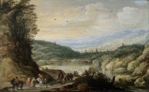 Landscape by Joos De Momper The Younger Oil Painting