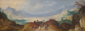 Mountain Landscape with a Lake by Joos De Momper The Younger Oil Painting