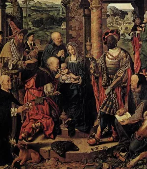 Adoration of the Magi by Joos Van Cleve - Oil Painting Reproduction