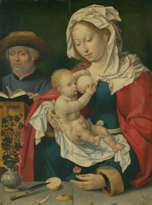 Holy Family by Joos Van Cleve Oil Painting