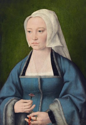 Margaretha Boghe, Wife of Joris Vezeleer by Joos Van Cleve Oil Painting