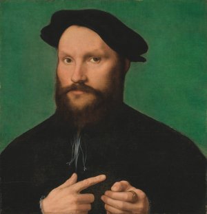 Portrait of a bearded man by Joos Van Cleve Oil Painting