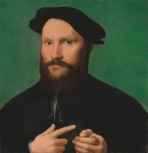 Portrait of a bearded man by Joos Van Cleve Oil Painting