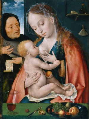 The Holy Family by Joos Van Cleve Oil Painting