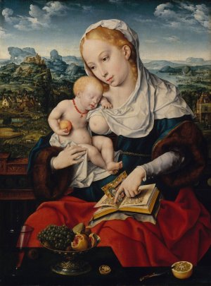 Virgin and Child by Joos Van Cleve Oil Painting