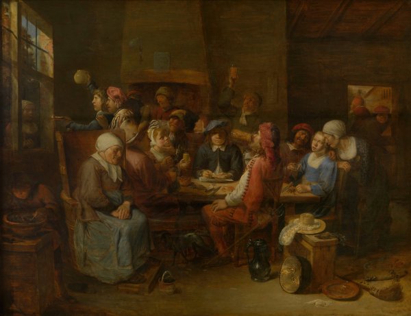 Main Product Photo of Tavern Scene  Painting by Joos Van Craesbeeck