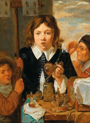 The Young Alchemist by Joos Van Craesbeeck Oil Painting
