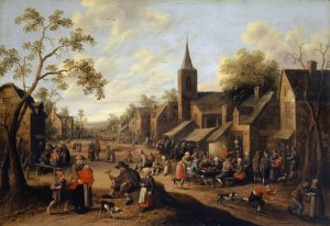 Parish Feast by Joost Cornelisz Droochsloot Oil Painting