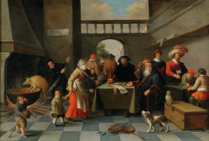 The Peasant Lawyer by Joost Cornelisz Droochsloot Oil Painting
