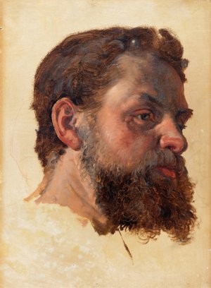 A Bearded Man by Jorgen Roed Oil Painting