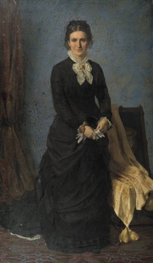 Kammerherreinde Caroline Amalie Meldahl, F. Raeder by Jorgen Roed Oil Painting