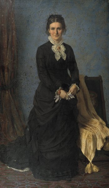 Kammerherreinde Caroline Amalie Meldahl, F. Raeder  by Jorgen Roed - Hand-Painted Oil Painting Reproduction
