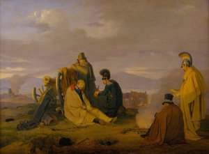 A Battlefield On The Morning After The Battle by Jorgen Sonne Oil Painting