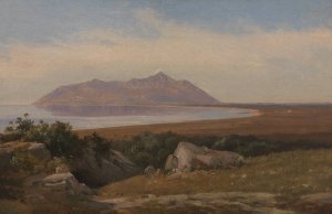 Monte Circeo Seen from the District of Terracina by Jorgen Sonne Oil Painting
