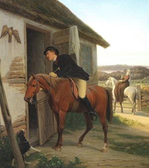 Pa en ridetur. Noglen til leddet by Jorgen Sonne Oil Painting