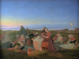St. Hansnat. The Sick Are Asleep At The Helenegraven Near Tisvilde by Jorgen Sonne Oil Painting