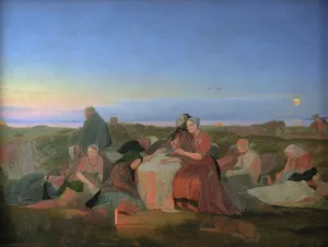 St. Hansnat. The Sick Are Asleep At The Helenegraven Near Tisvilde Oil painting by Jorgen Sonne