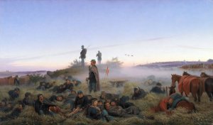 The Morning After The Battle Of Isted, July 25, 1850 by Jorgen Sonne Oil Painting