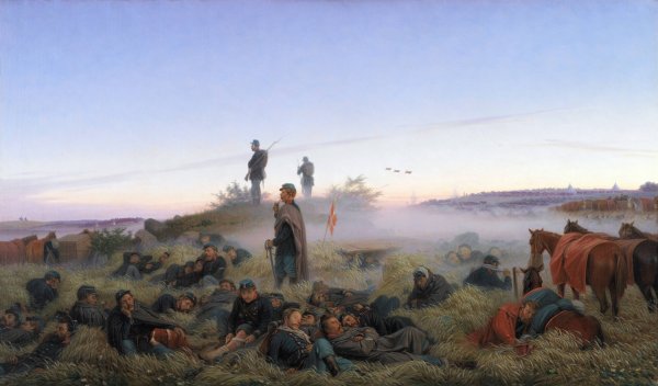 The Morning After The Battle Of Isted, July 25, 1850  by Jorgen Sonne - Hand-Painted Oil Painting Reproduction