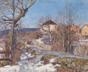 February, 2 Degrees below Zero by Jorgen Sorensen Oil Painting