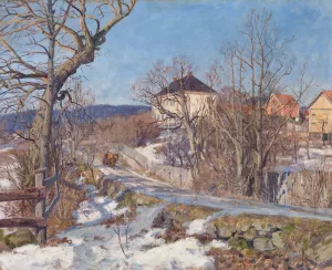 February, 2 Degrees below Zero by Jorgen Sorensen Oil Painting