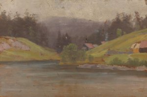 From the River Simoa by Jorgen Sorensen Oil Painting