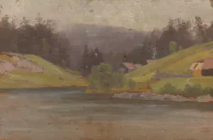 From the River Simoa by Jorgen Sorensen Oil Painting