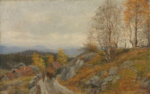 View from Modum by Jorgen Sorensen Oil Painting