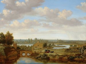 Panorama near Arnhem with the Rhine Gate by Joris Van Der Haagen Oil Painting
