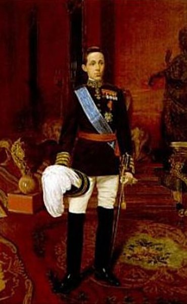 Alfonso XIII by Jose Diaz Molina - Hand-Painted Oil Painting Reproduction