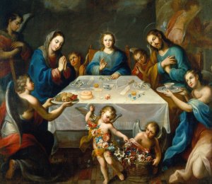 The Blessing of the Table by Jose De Alcibar Oil Painting