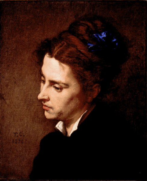 Main Product Photo of Head of a Woman Painting by Jose Benlliure y Gil