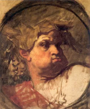 Head of an Epochal King by Jose Benlliure y Gil Oil Painting