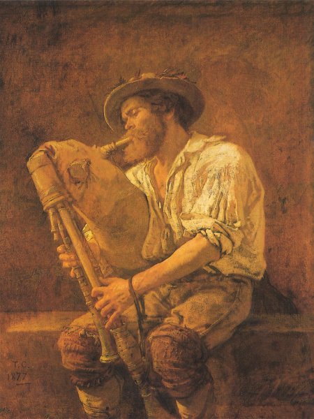 Main Product Photo of La Joueur de Cormeuse Painting by Jose Benlliure y Gil