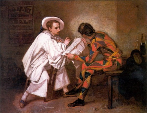 Pierrot the Politician by Jose Benlliure y Gil - Hand-Painted Oil Painting Reproduction