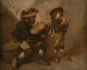 Pifferaro et Son Fils by Jose Benlliure y Gil Oil Painting