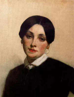 Portrait de Mademoiselle Florentin Oil painting by Jose Benlliure y Gil