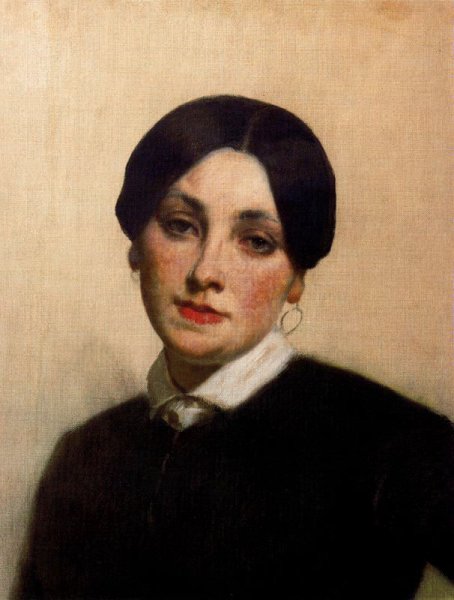 Main Product Photo of Portrait de Mademoiselle Florentin Painting by Jose Benlliure y Gil