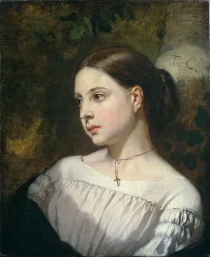 Portrait of a Girl by Jose Benlliure y Gil - Oil Painting Reproduction