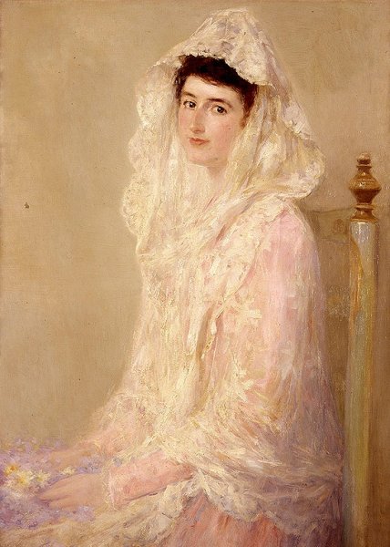 Retrato de Maria Benlliure Ortiz by Jose Benlliure y Gil - Hand-Painted Oil Painting Reproduction