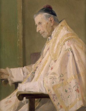 Sacerdote Revestido Oil painting by Jose Benlliure y Gil
