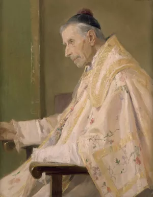Sacerdote Revestido by Jose Benlliure y Gil - Oil Painting Reproduction