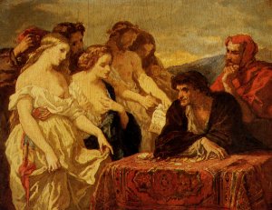 Study for L'Amour de l'Or Oil painting by Jose Benlliure y Gil