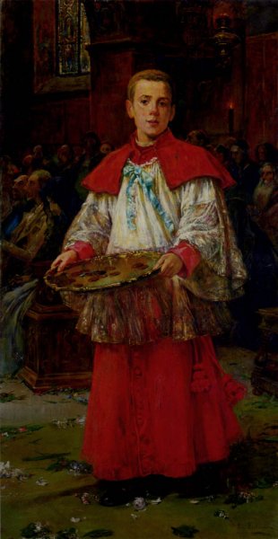 The Acolyte by Jose Benlliure y Gil - Hand-Painted Oil Painting Reproduction