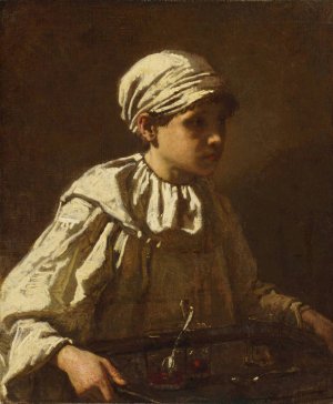 The Little Confectioner Oil painting by Jose Benlliure y Gil
